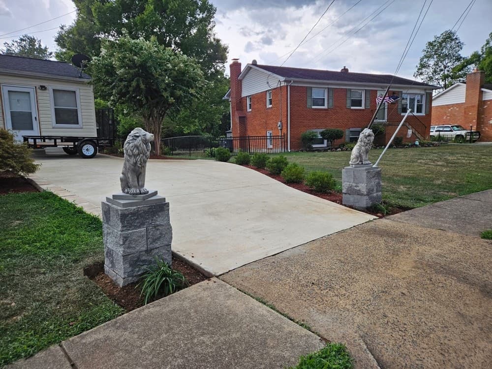 Custom stone monument construction for community entrance in Butler County Kansas